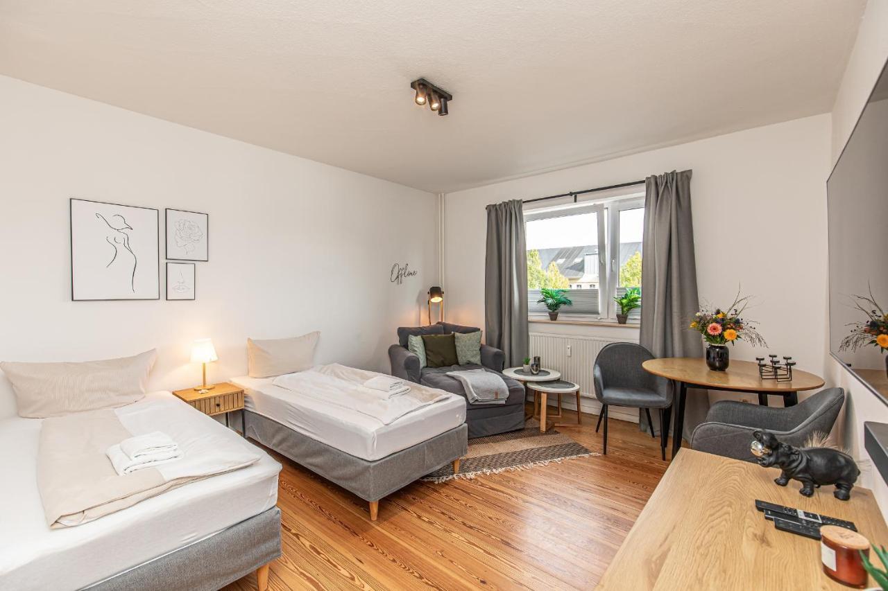 Fewo1846 - Kommood - Zentral Gelegenes Studio-Apartment Mit Balkon Im Hochparterre Flensburg Dış mekan fotoğraf